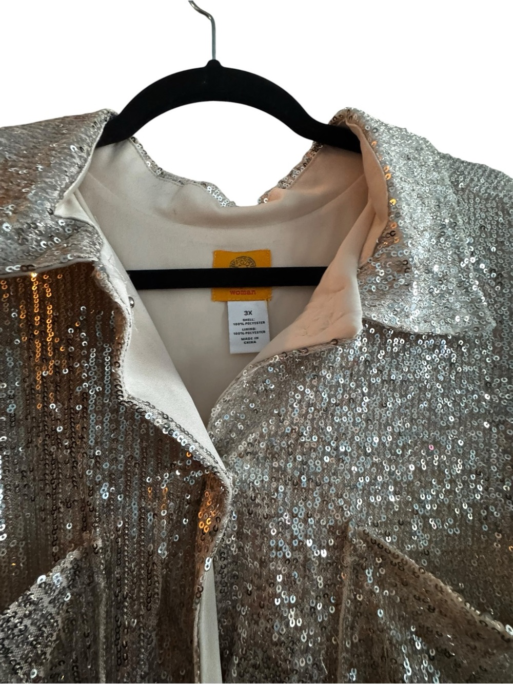 Ruby Rd Sequin Button-Front Shirt Jacket 3X - Picture 2 of 9